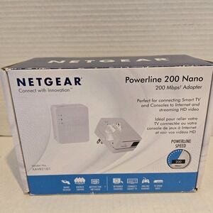 Netgear Powerline‎ 200 Nano Adapter XAVB2101 Wall Plug New Nos